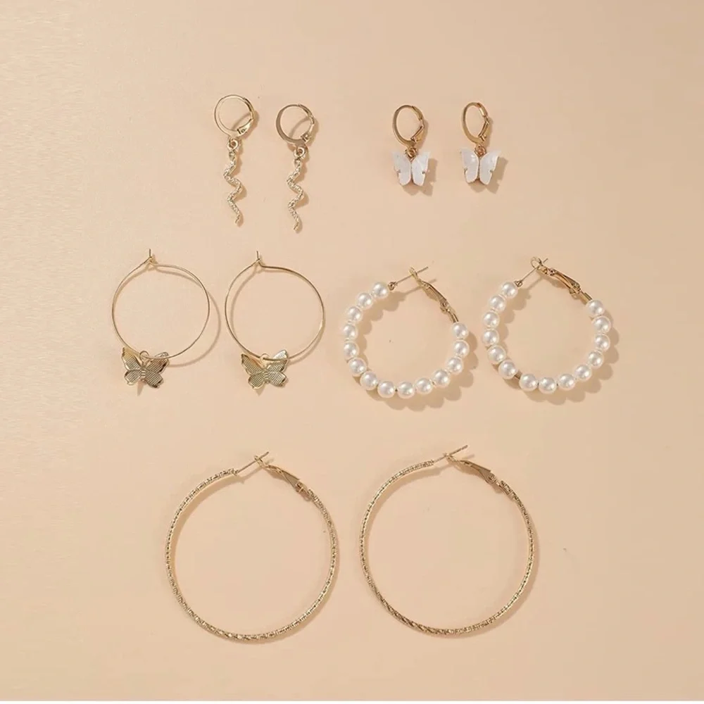Set of 5 earrings - Picture 3 of 3